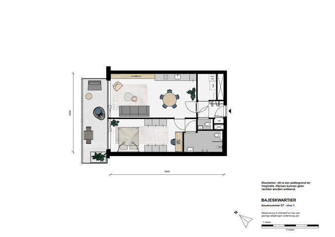 2-kamerappartement 62 tot 67 m2