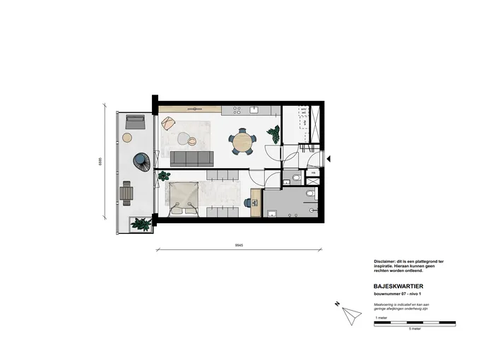 2-kamerappartement 62 tot 67 m2