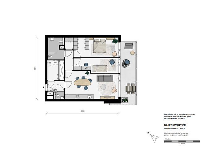 3-kamerappartement 70 tot 80 m2