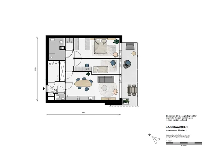3-kamerappartement 70 tot 80 m2